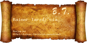 Bainer Tarzícia névjegykártya